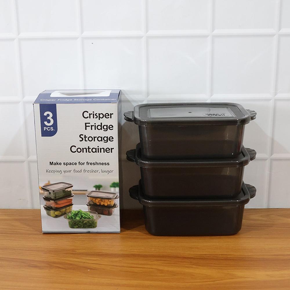 Rectangular Food Storage Containers - (3 Pc / Set) - Color: Mix