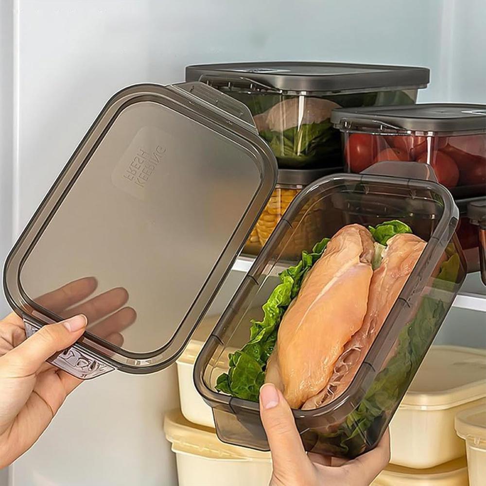 Rectangular Food Storage Containers - (3 Pc / Set) - Color: Mix