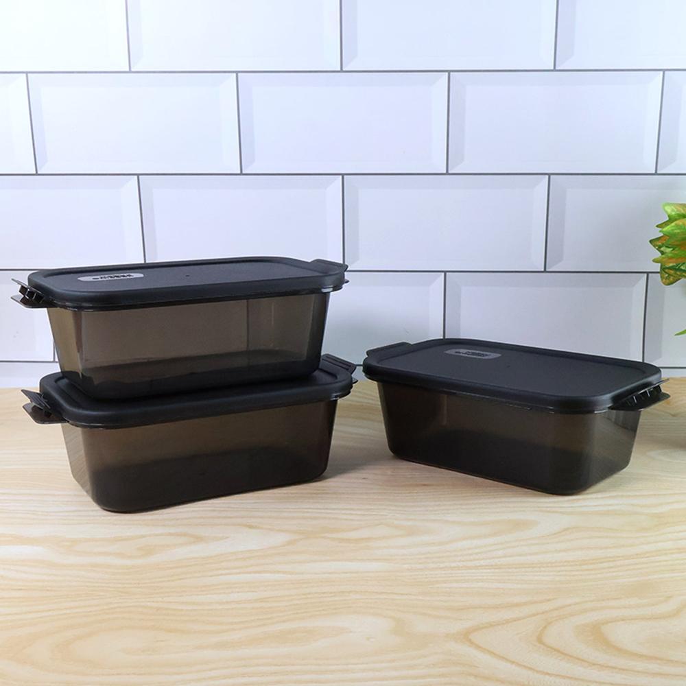 Rectangular Food Storage Containers - (3 Pc / Set) - Color: Mix