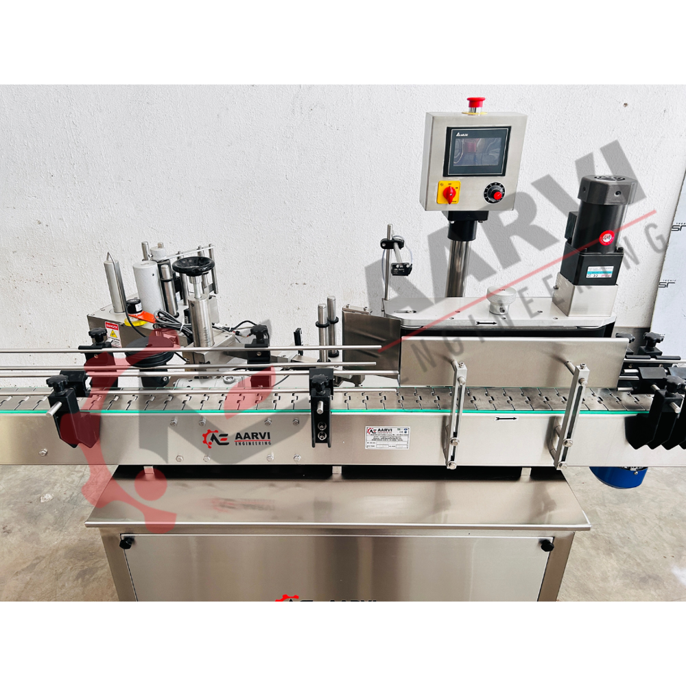 Fully Automatic Mustrd Oil Bottle Sticker Labeling Machine