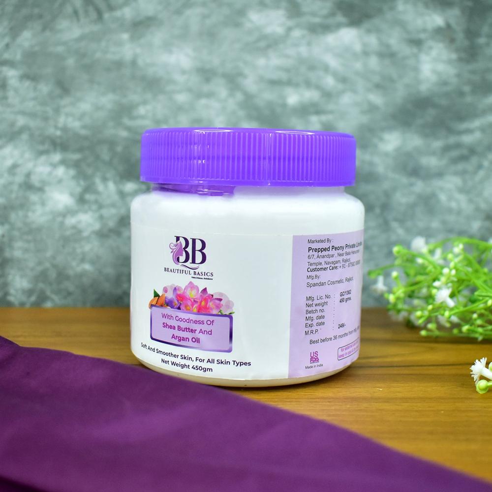Beautiful Basics Shea Butter & Argan Oil Body Cream 450G - Color: Mix