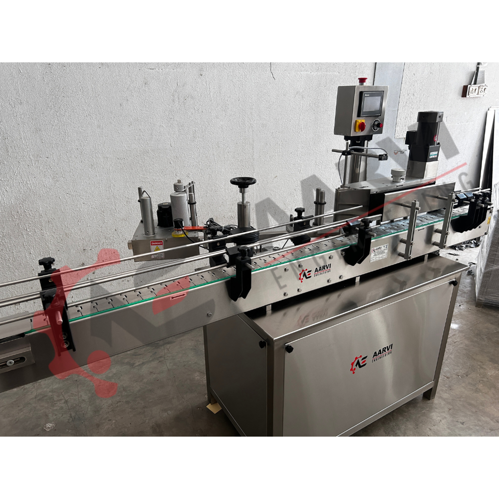 50 Hz Round Bottle Sticker Labeling Machine