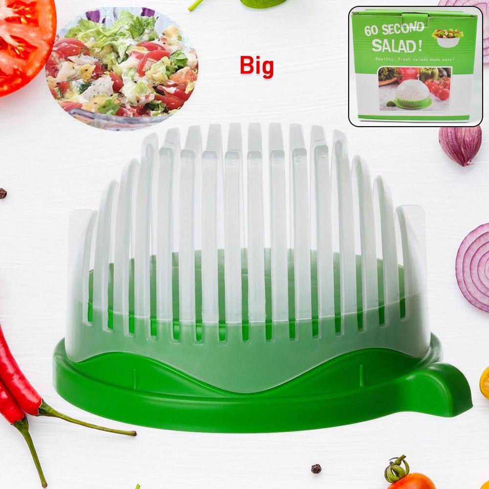 Plastic 60 Seconds Salad Cutter Salad Maker Salad Bow (1 Pc) - Color: Mix