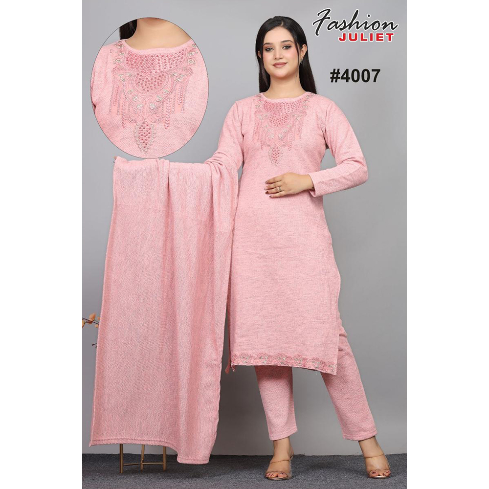 Woolen Karachi Kurti Suit - Color: Multi Color