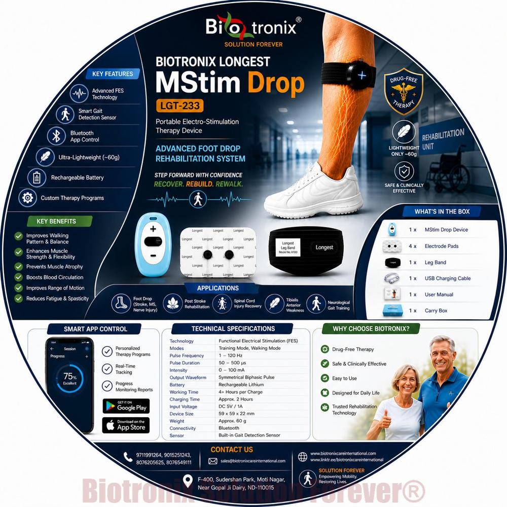 Professional Foot Drop Stimulator Device for Rehab Clinics