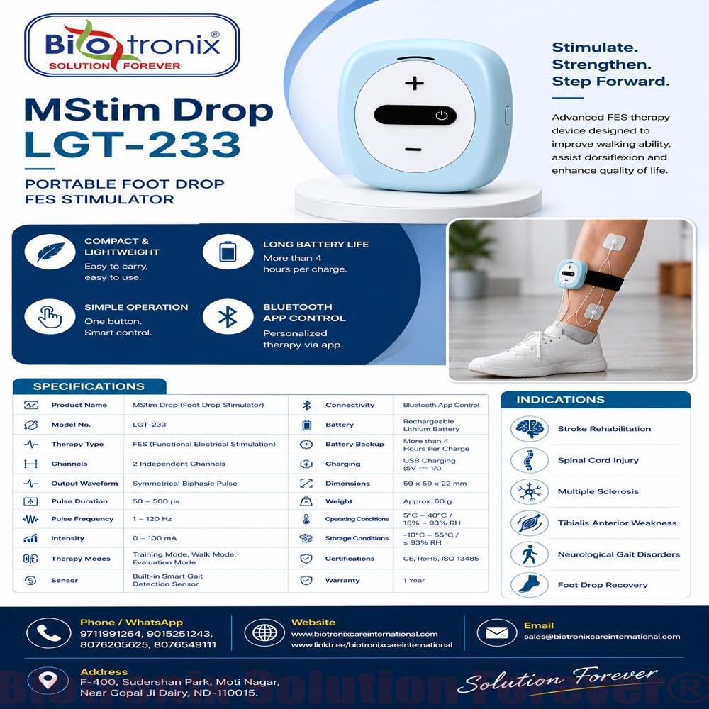 Professional Foot Drop Stimulator Device for Rehab Clinics