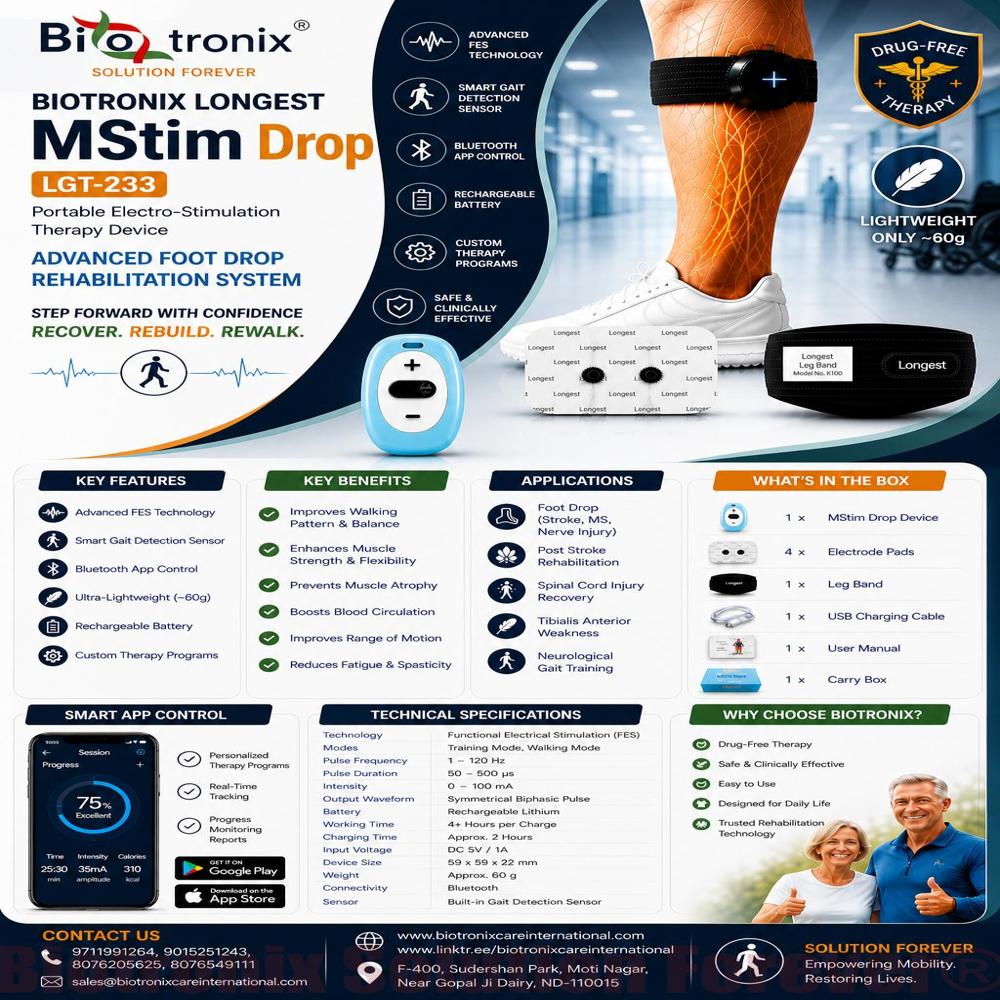 Professional Foot Drop Stimulator Device for Rehab Clinics