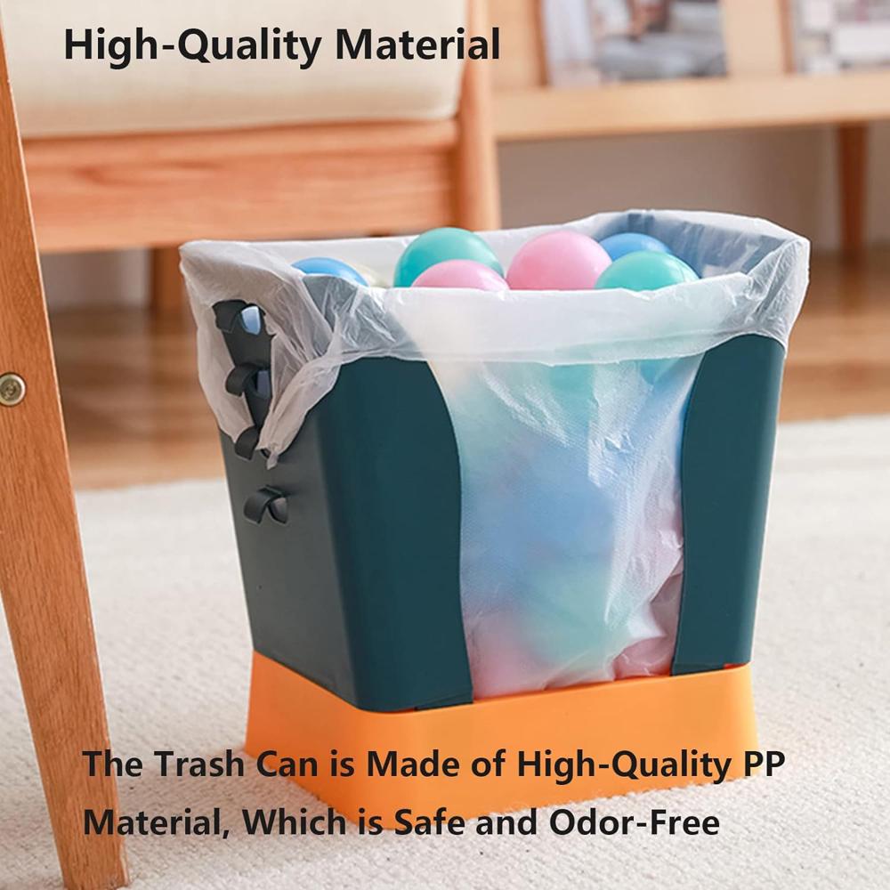 Expandable Trash Can (1 Pc): Plastic, Large Capacity, Kitchen & Bathroom - Color: Mix