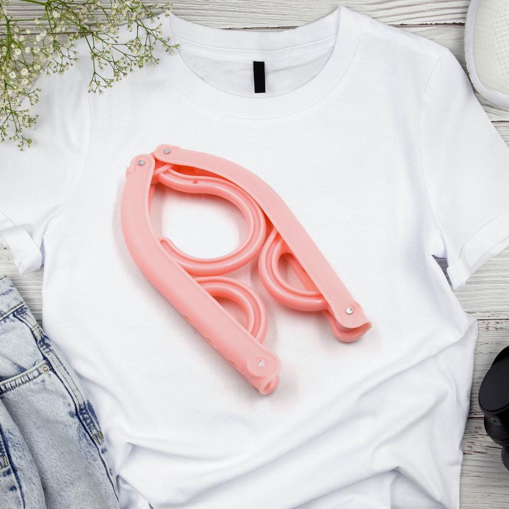 10 Pcs Portable Folding Clothes Hanger - Color: Mix
