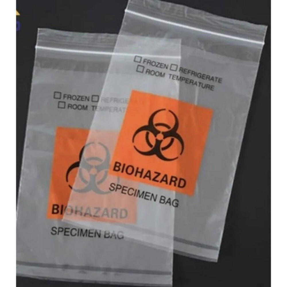 Biohazard Relocking  Bag - Size: Varies (Typically 6x9 Inch
