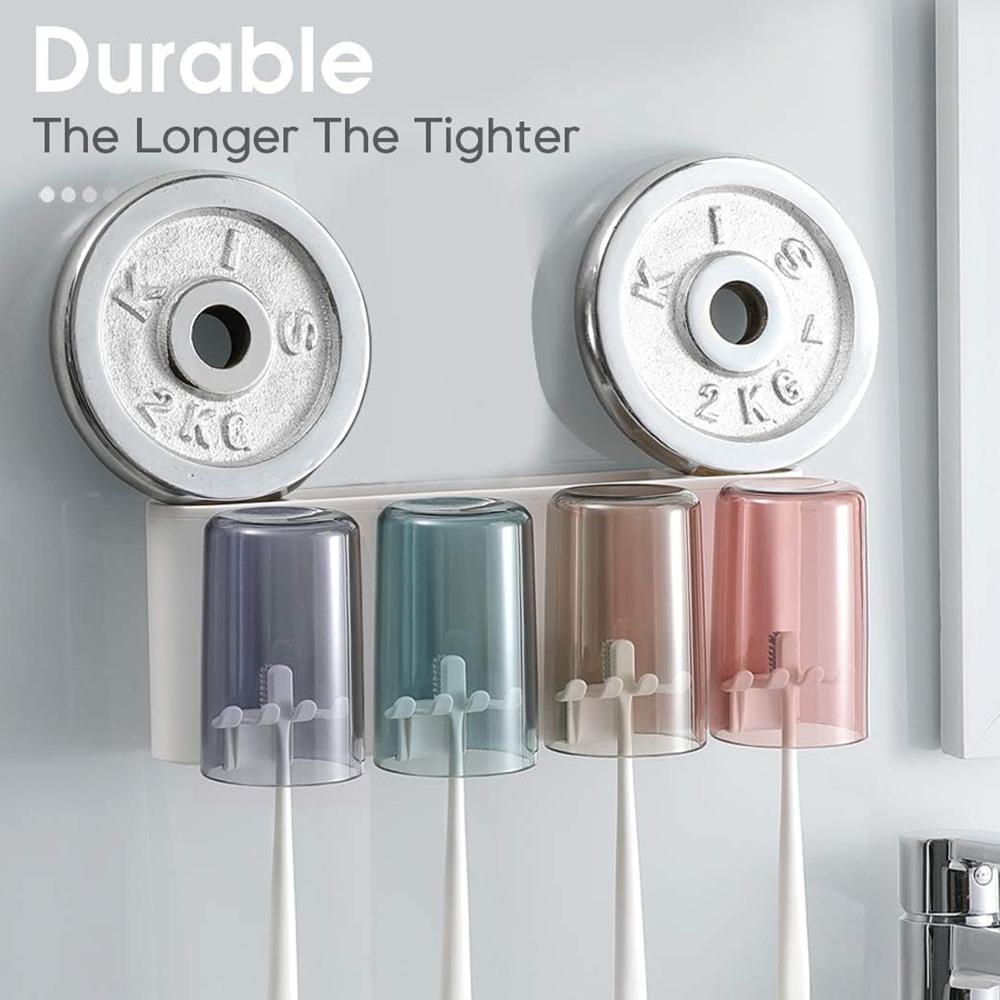 Wall Mounted Toothbrush Holder Set (1 Set)