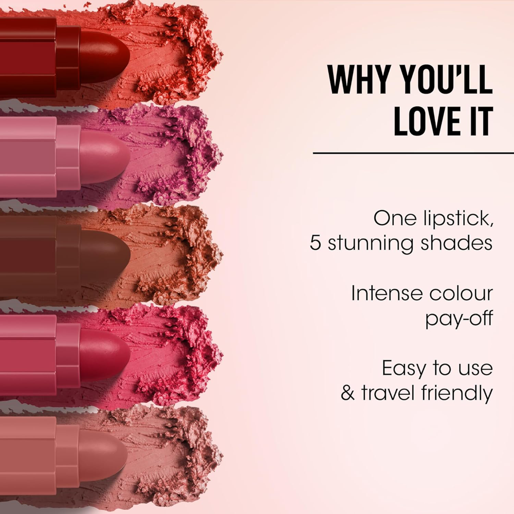 Og Beauty 5-In1 Sensational Lipstick (7.5 Gm) - Color: Mix