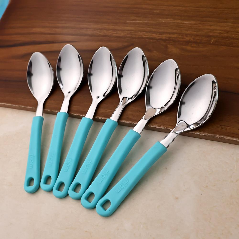 Supermom Stainless Steel Tea Spoon (6 Pc Set) - Color: Mix