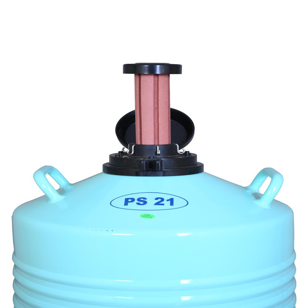 Precise Cryogem (PS-21) Cryogenic Liquid Nitrogen Container (21L) Heavy Duty LN2 Storage Tank for Medical, Veterinary & Industrial Use
