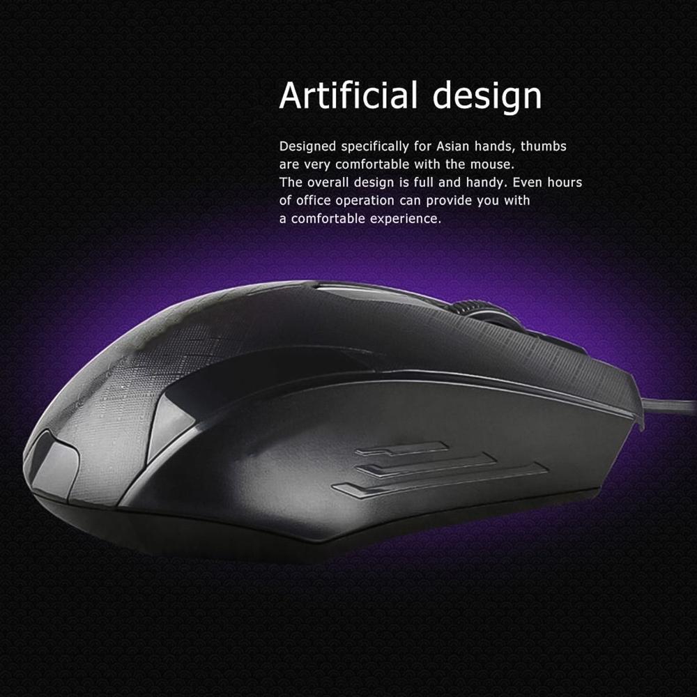 Computer / Laptop Wired Optical Mouse (1 Pc) - Color: Mix
