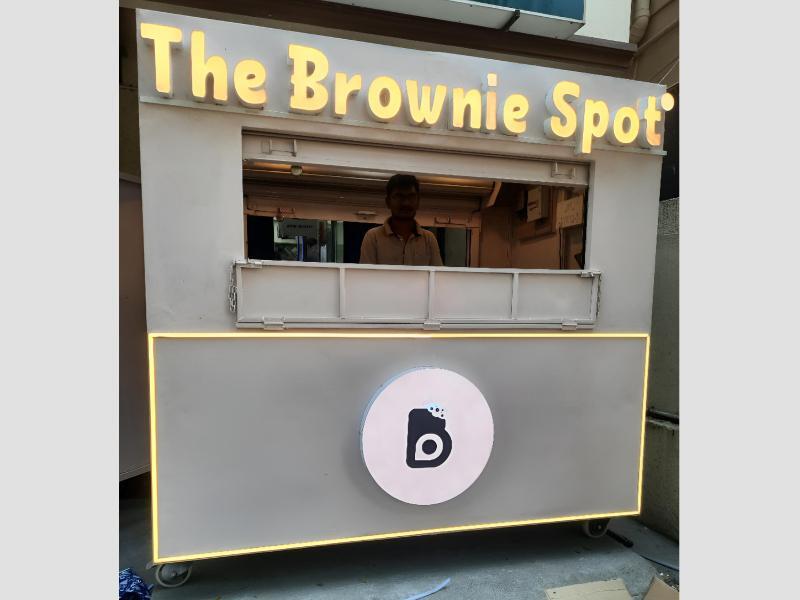 Food Wheels Commercial Serving Cart For Street Food