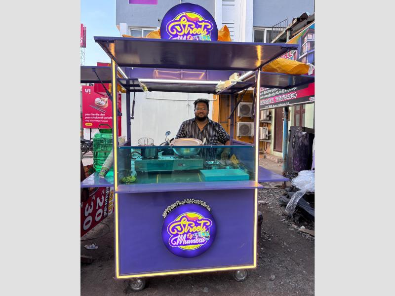 Street Serve Mobile Food Cart For Outdoor Vendors