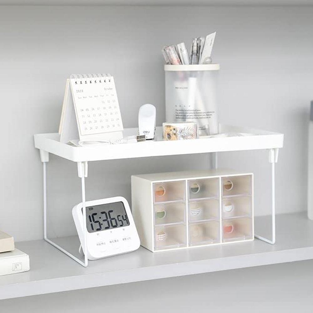 Plastic Bathroom Organizer Kitchen Utility Storage Rack (32X19.5 Cm / 1 Pc) - Color: Mix