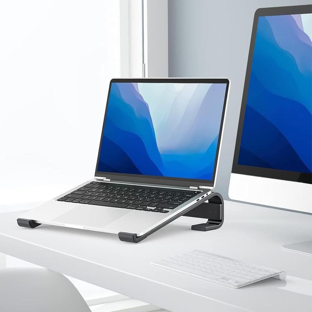 Fixed Metal Laptop Stand For Desk (25 26 Cm) - Color: Mix
