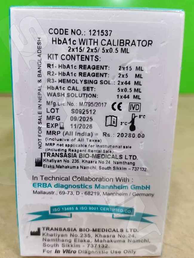 Erba Mannheim System Pack HbA1c cali. Set