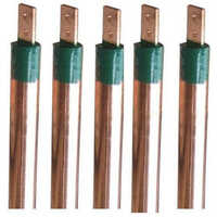 Copper Earthing Electrode - 99.9% Pure Copper, 2m Cylindrical, Copper Color | Corrosion Resistant, Maintenance Free, Ip68 Rated, 25 Ka Leakage Withstand
