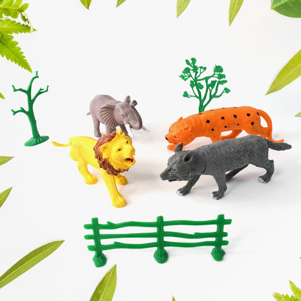 TTG Small Wild Ani-mal Toy Set for Kids (Pack of 4 Ani-mals)