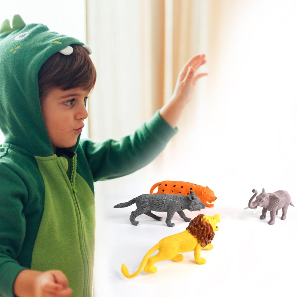TTG Small Wild Ani-mal Toy Set for Kids (Pack of 4 Ani-mals)