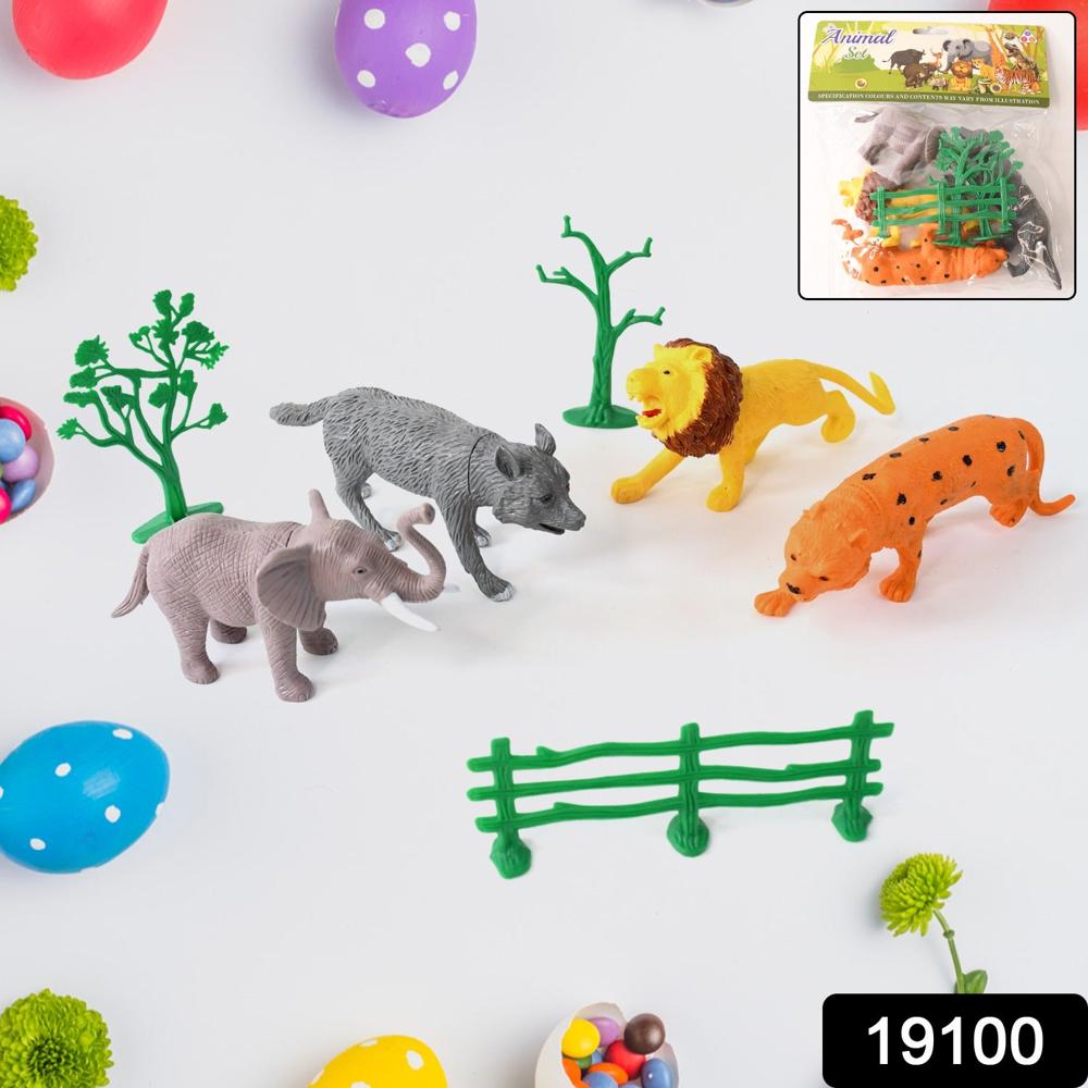 TTG Small Wild Ani-mal Toy Set for Kids (Pack of 4 Ani-mals)