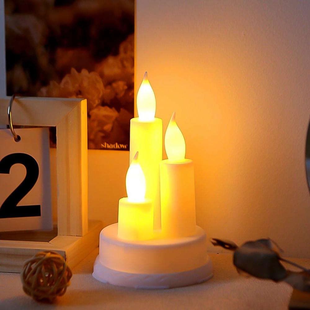 Led Taper Candles, Diwali (1 Pc) - Color: Mix