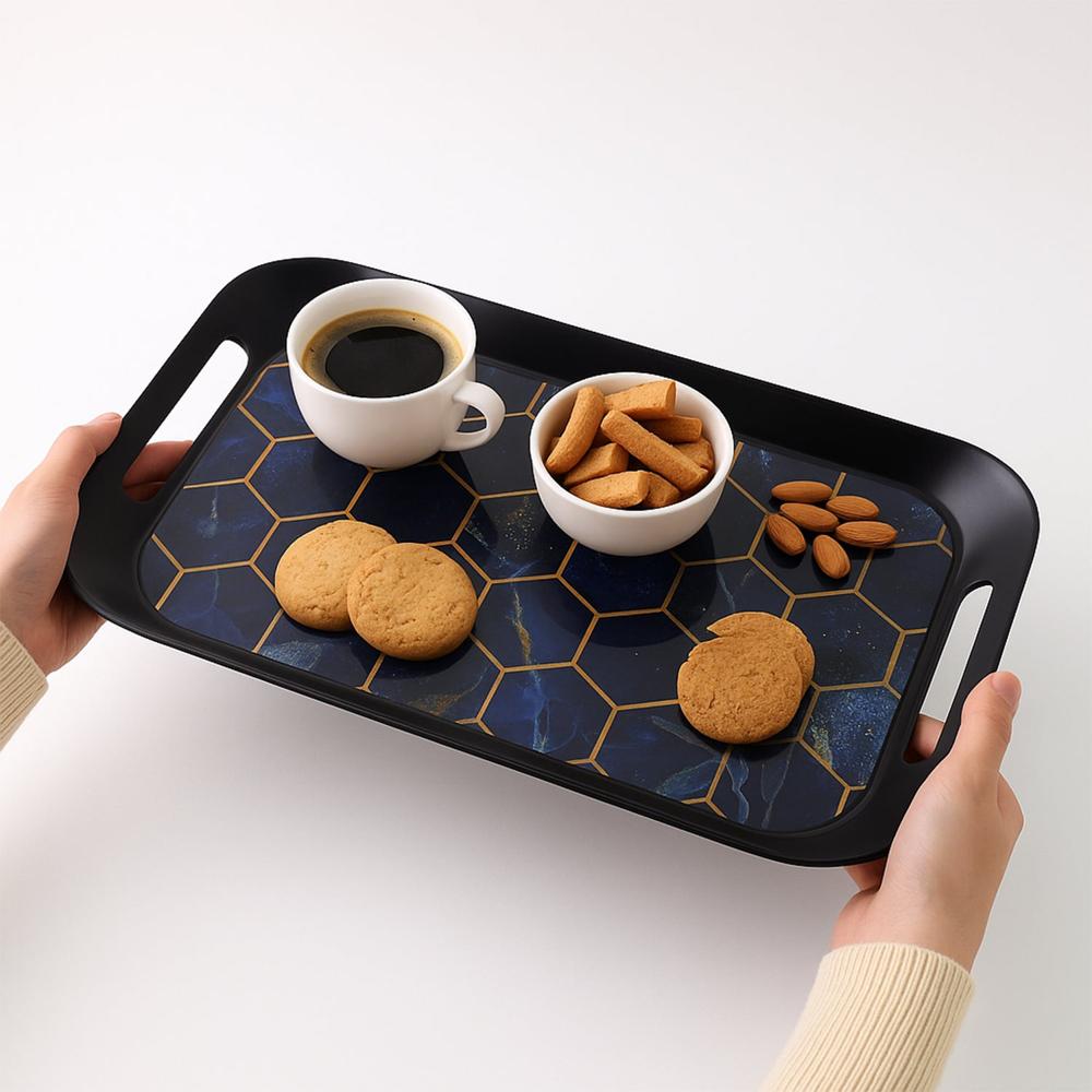 Premium Plastic Serving Tray (3 Pc) - Color: Mix