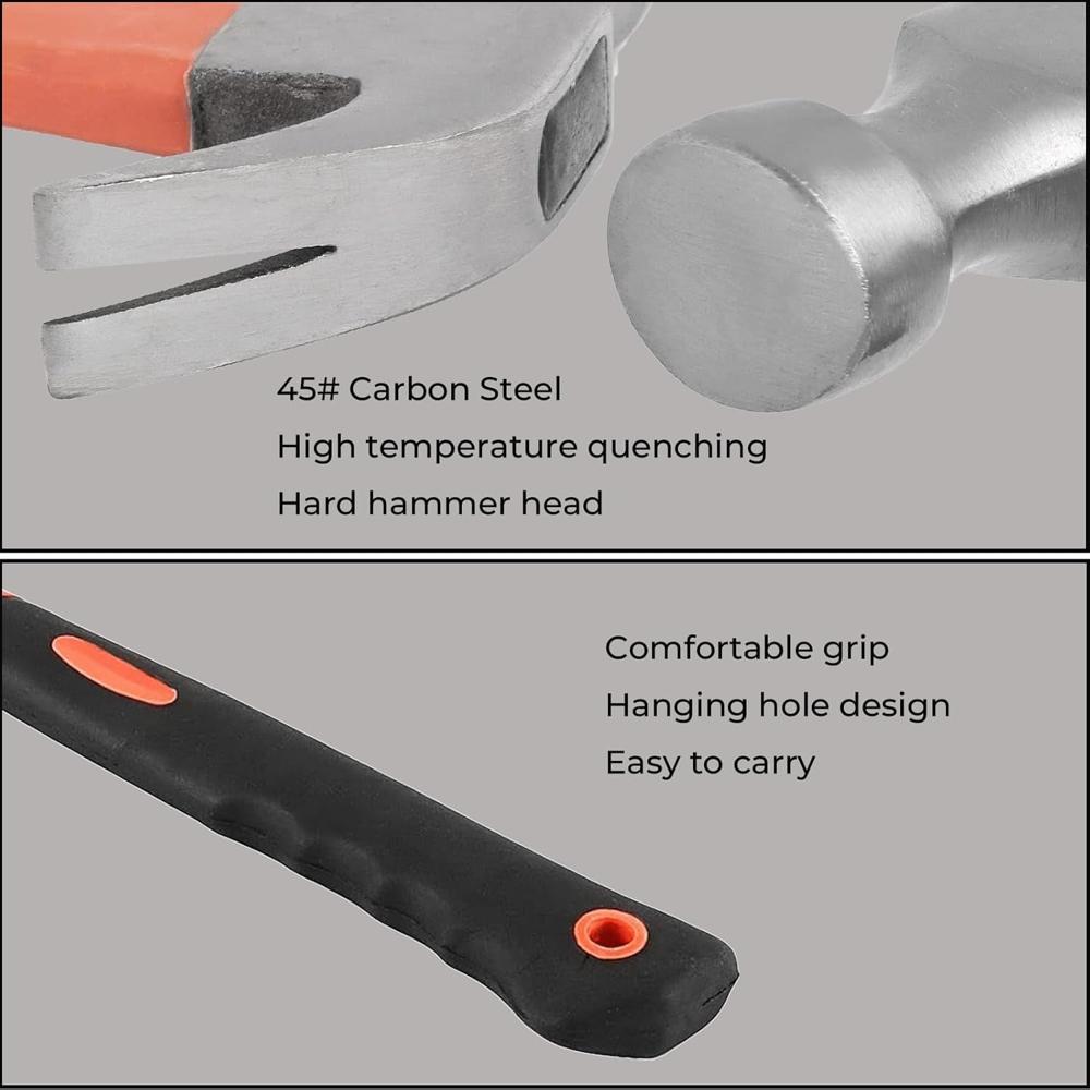 Claw Hammer With Ergonomic Handle (1 Pc, 27 Cm) - Color: Mix