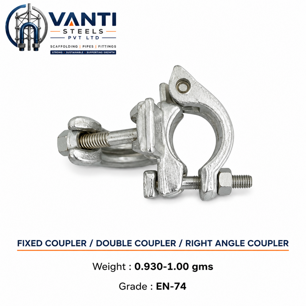 Fixed Coupler - Color: Silver (Galvanized)