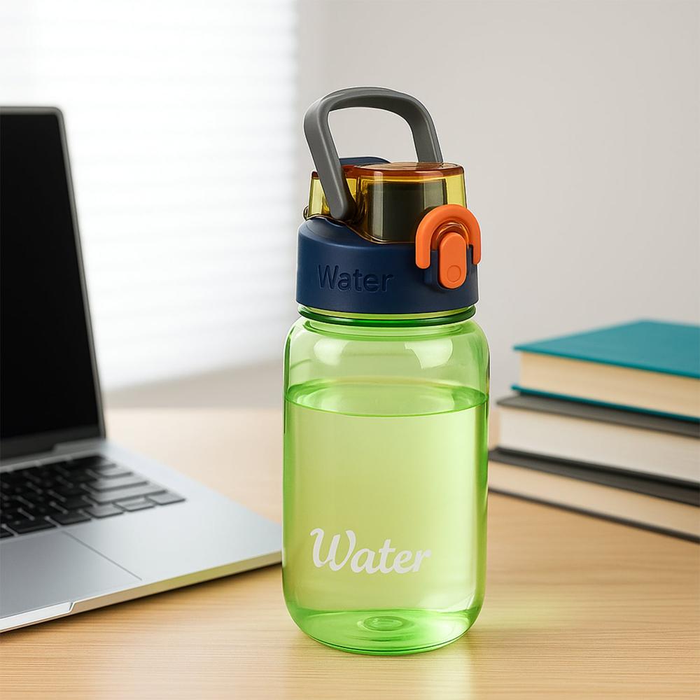 Green Leak-Proof Portable Fruit Infuser Water Bottle Approx 600Ml (1 Pc) - Color: Mix