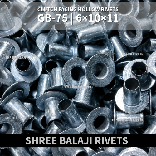 GB-75 LONG CLUTCH FACING HOLLOW RIVETS