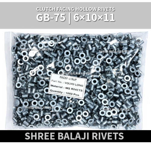 GB-75 LONG CLUTCH FACING HOLLOW RIVETS
