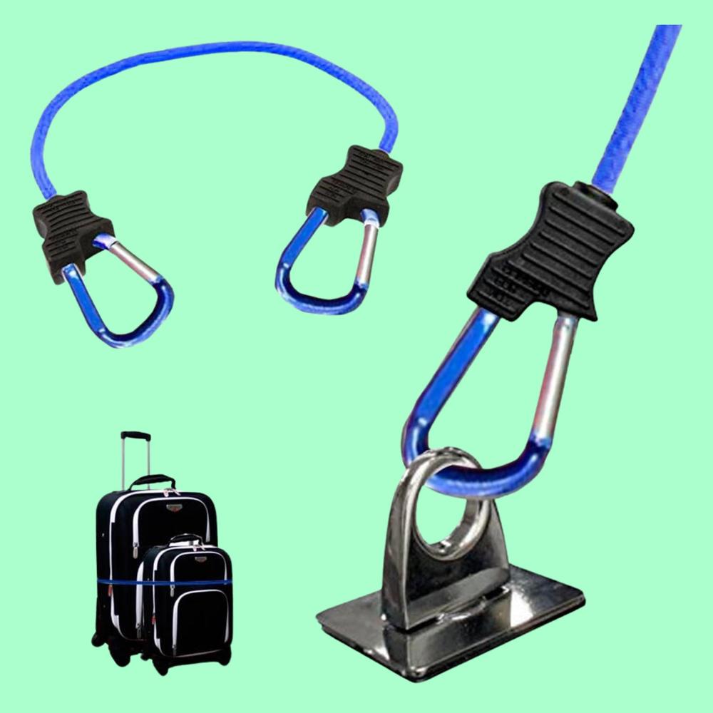 Carabiner Bungee Cord with Hook for Luggage & Bags (1 Pc / Mix Color)