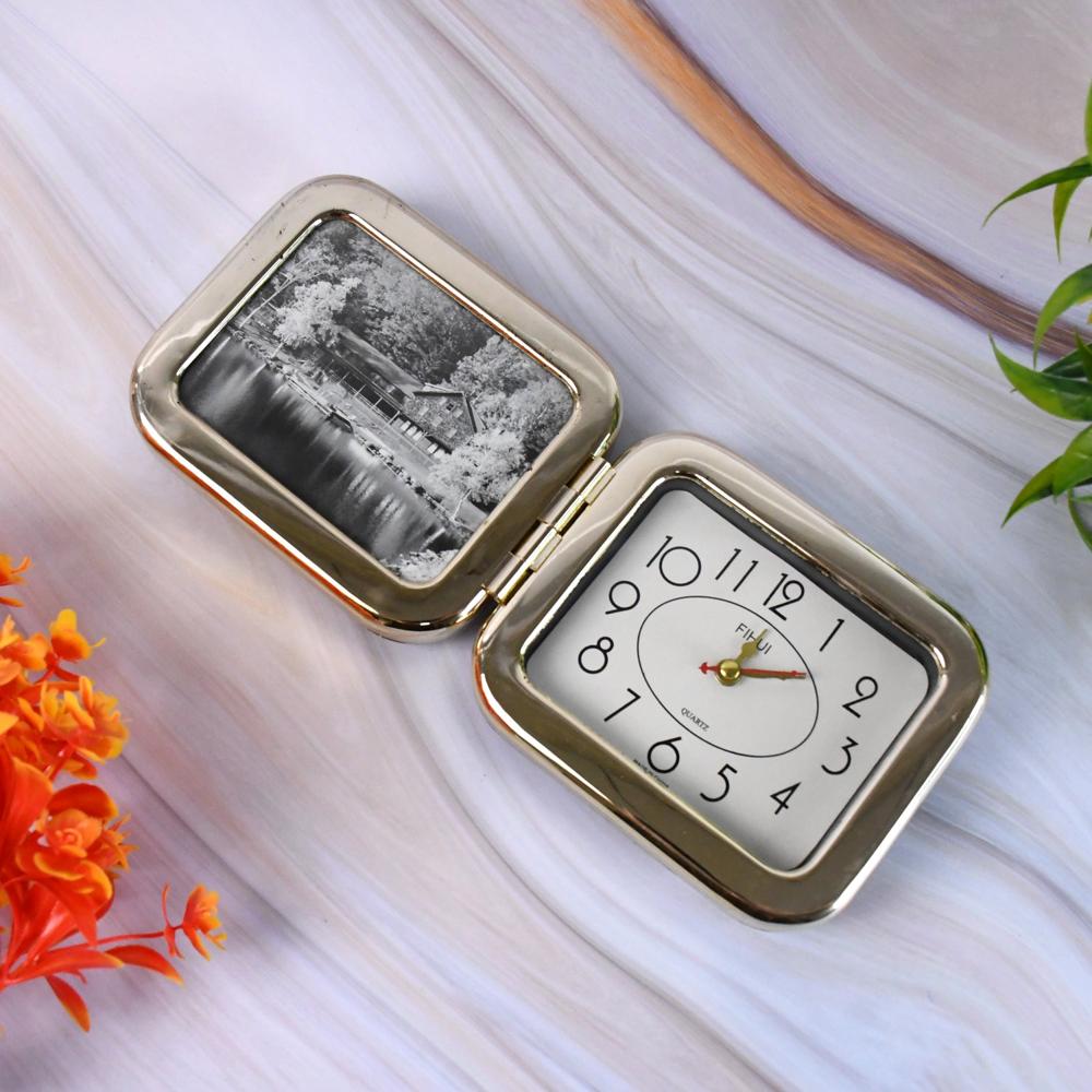 Plastic Foldable Desk Clock (1 Pc / With Box) - Color: Mix