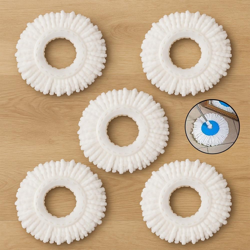 Microfiber Spin Mop Refill Head 360 Rotating Mop (5 Pc) - Color: Mix