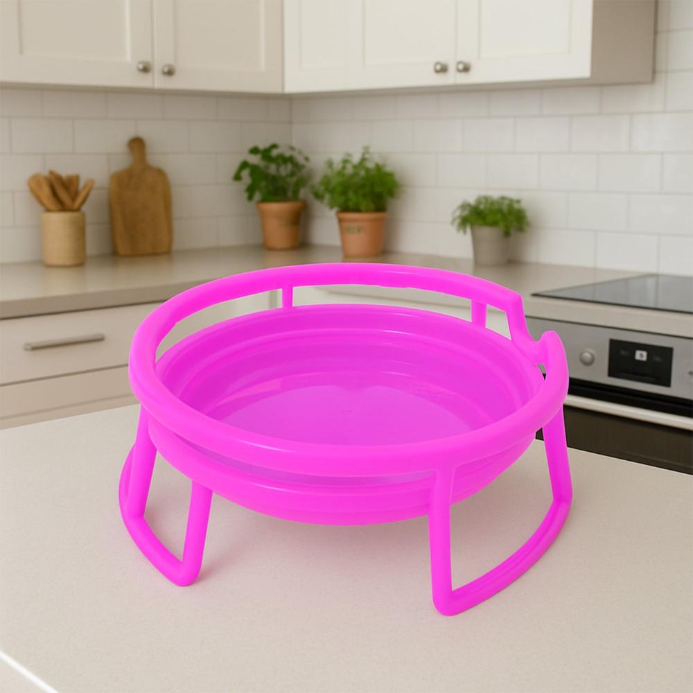 Plastic Water Pot Stand Set (2 Pc) - Color: Mix