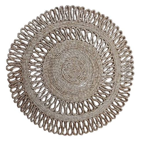 Braided Jute Flower Placemats