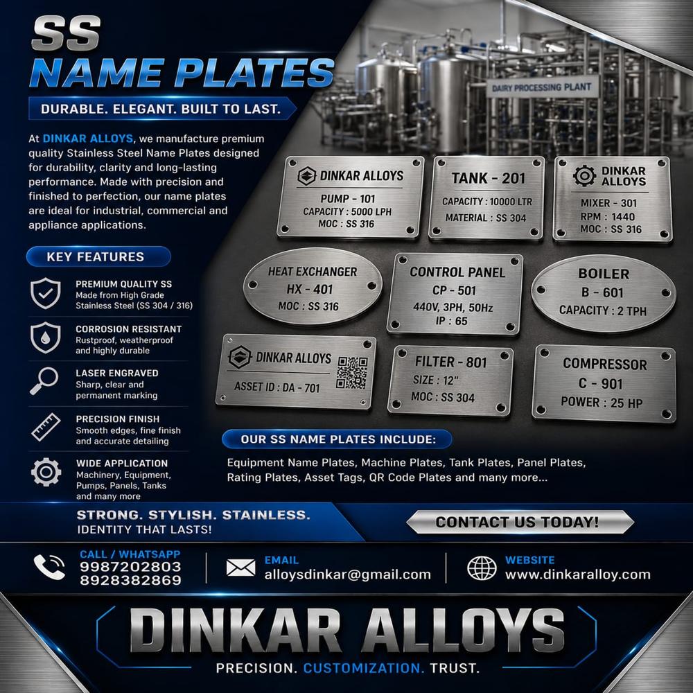 SS Name Plate