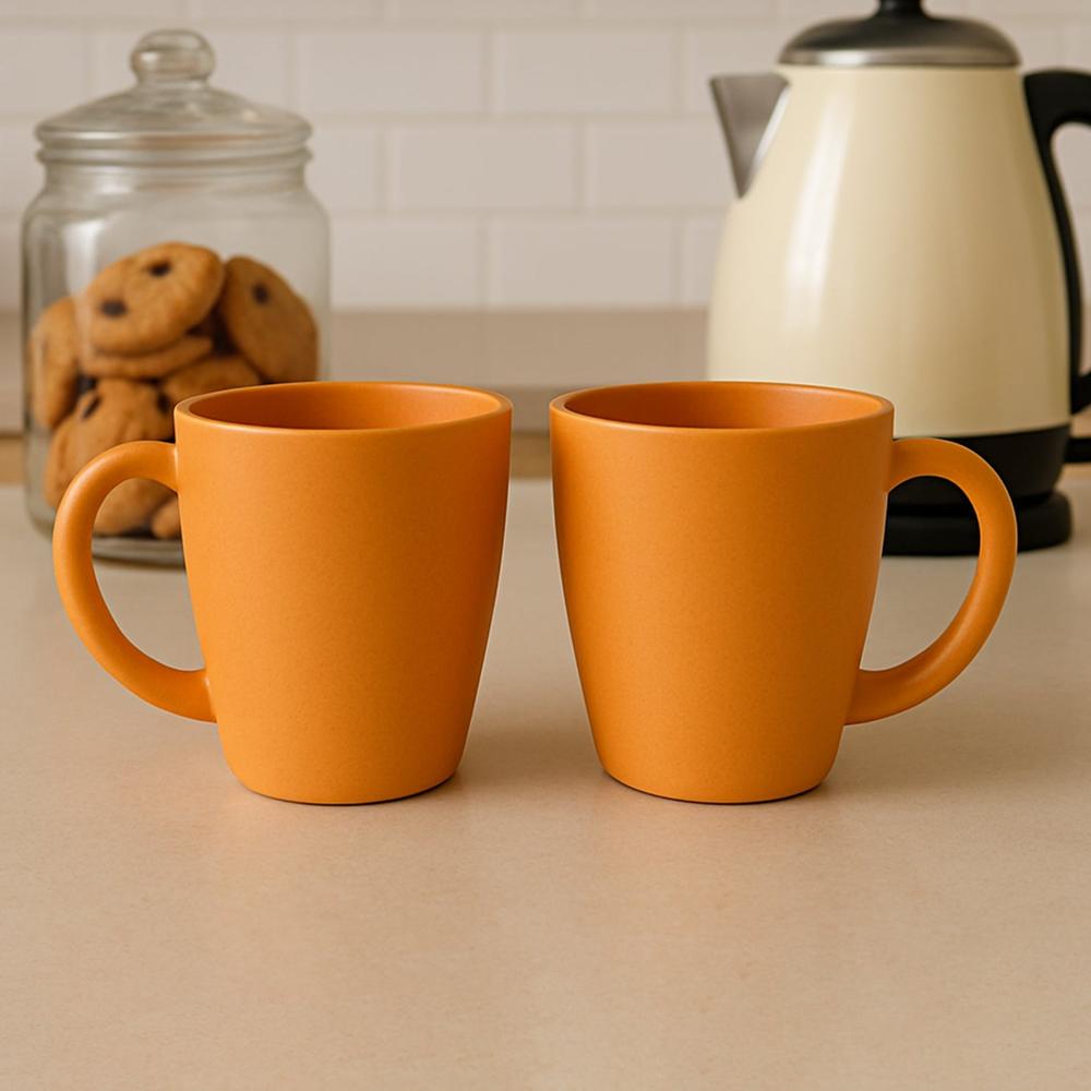 Konvex Premium Coffee And Tea Mugs (2 Pc / 350Ml) - Color: Mix