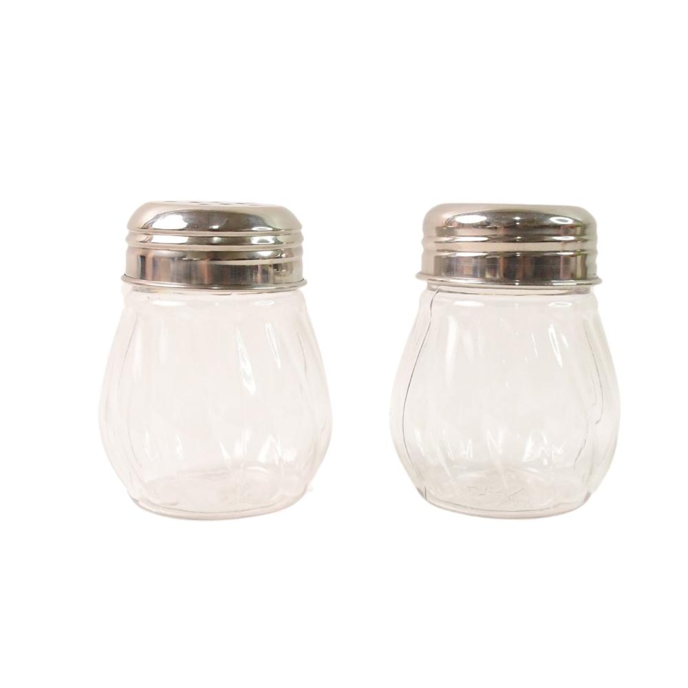 Apex Oregano & Chilli Flakes Dispenser Set 2 Pcs Plastic Spice Shaker with Steel Lid