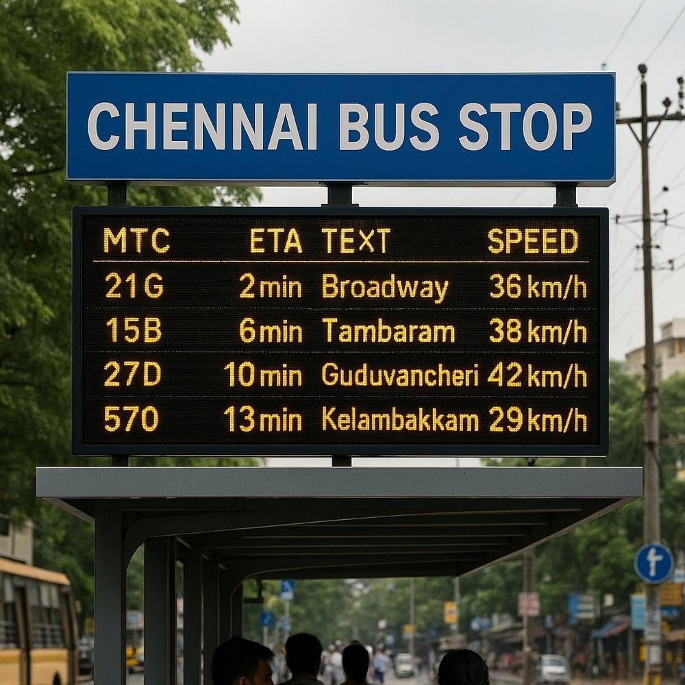 Smart Bus Display With Live bus Data