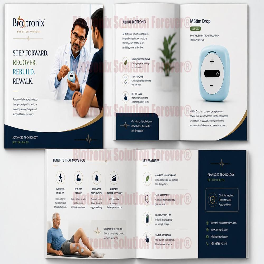 Electrical Muscle Stimulator for Foot Drop Physiotherapy Treatment