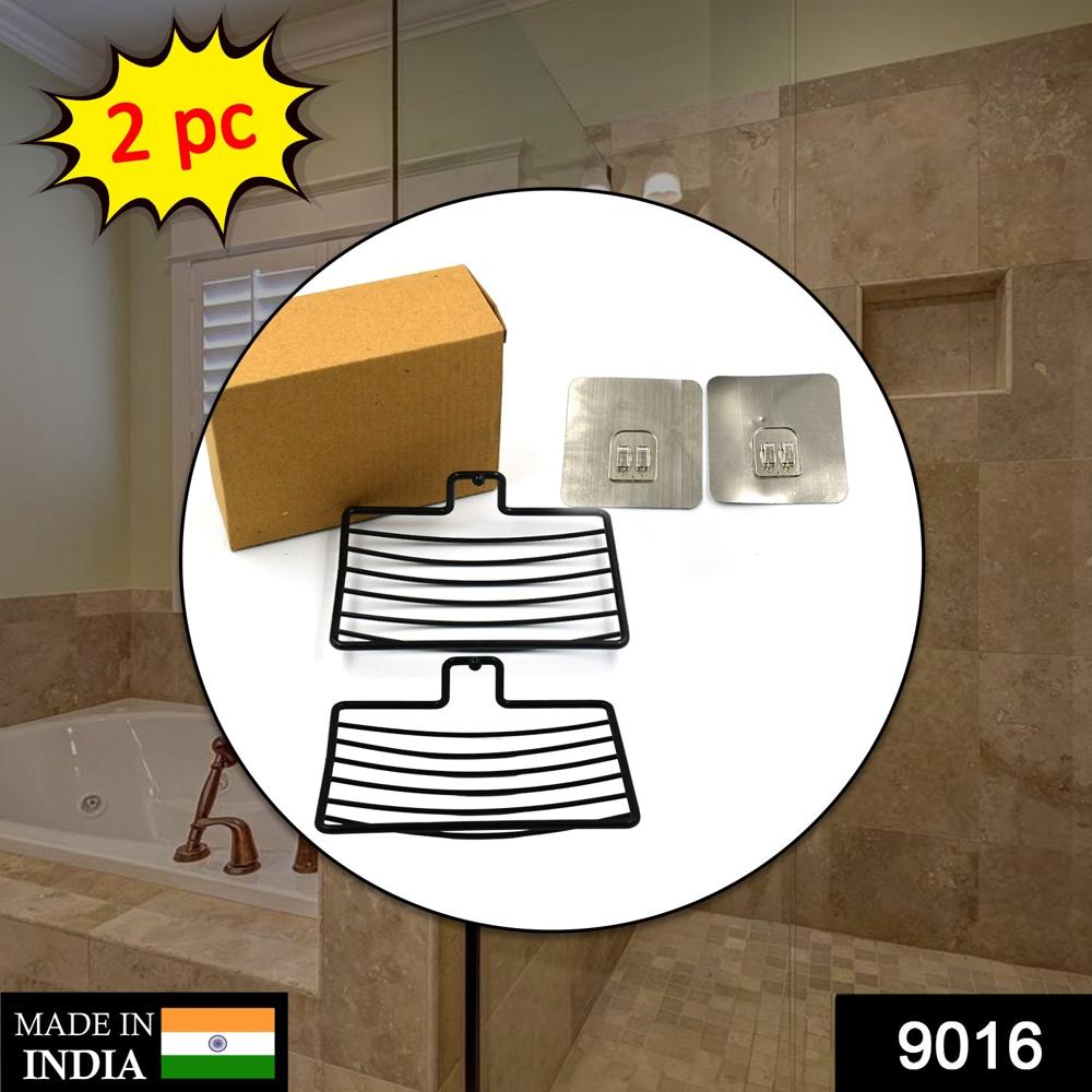 Wall Mount 2-Piece Soap Rack  Versatile Holder For Bathrooms & Homes - Color: Mix