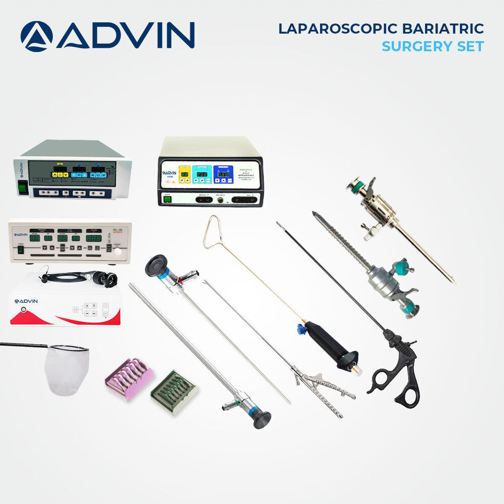 Laparoscopic Sleeve Gastrectomy Set - Stainless Steel, Silver Finish | Ergonomic, Autoclavable, Comprehensive Instruments