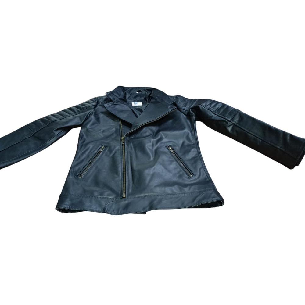 Black Faux Leather Biker Jacket