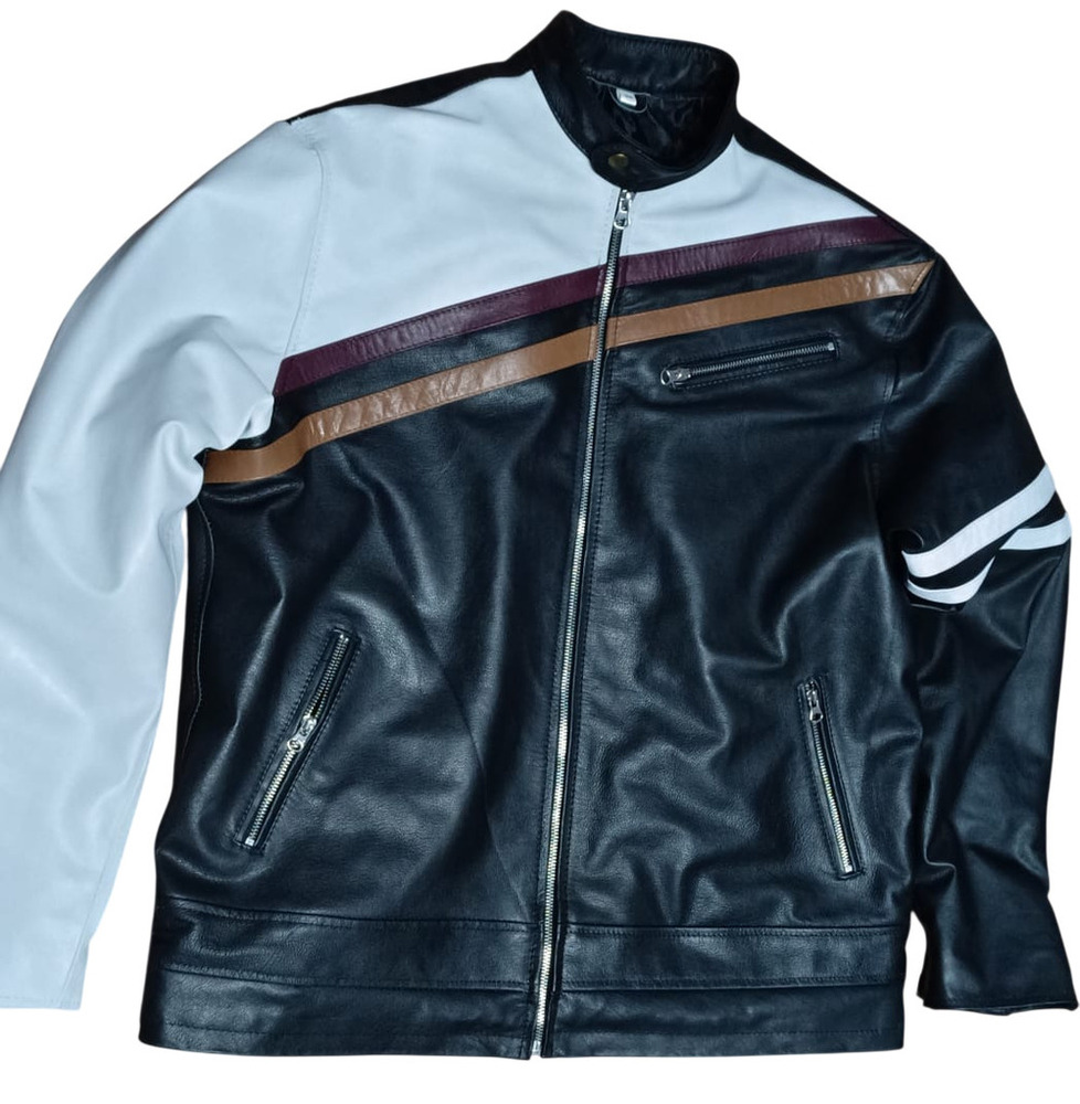 Mens Leather Biker Jacket