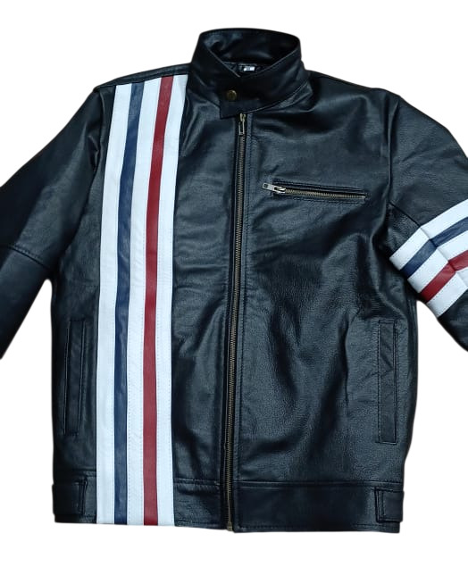 Black Faux Leather Motorcycle Jacket